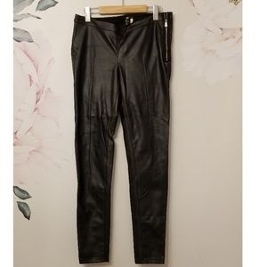 faux leather black leggings